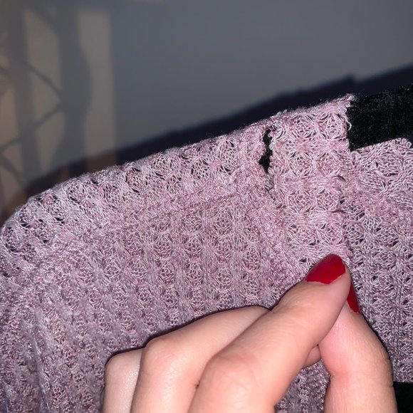 American Eagle Waffle Knit Long Sleeve Tee - Picture 4 of 6